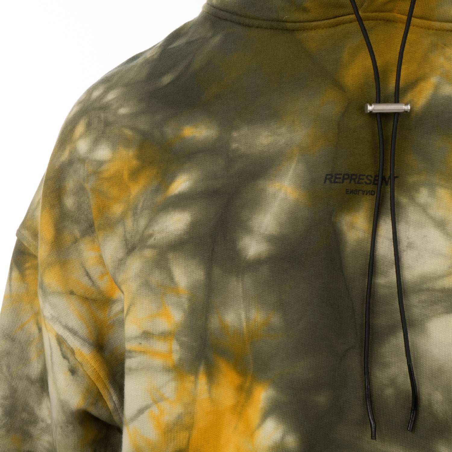 REPRESENT | Logo Hoodie Yellow Tie Dye | Concrete REPRESENT | Logo Hoodie Yellow Tie Dye | Concrete