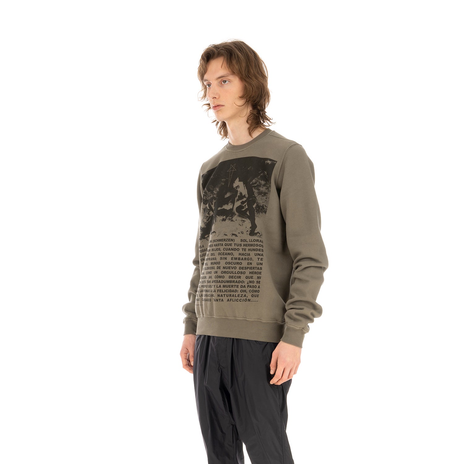 DRKSHDW by Rick Owens Crewneck Sweat Dust Black Concrete