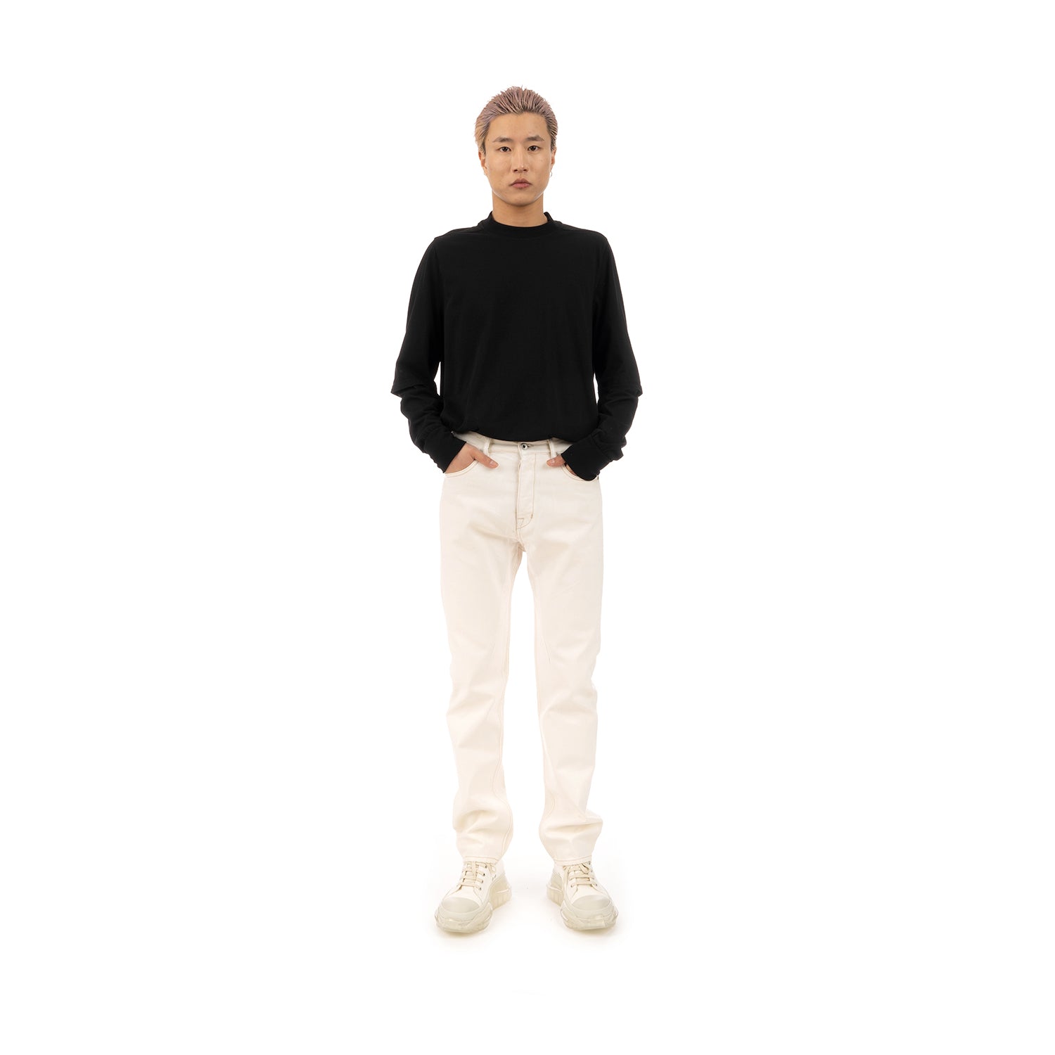 DRKSHDW by Rick Owens | Torrance Cut Pants White Wax | Concrete