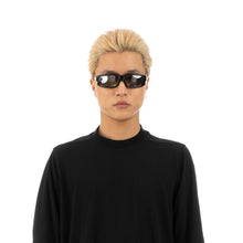 Load image into Gallery viewer, Rick Owens | Sunglasses Rick Black Temple / Silver Lens - Concrete