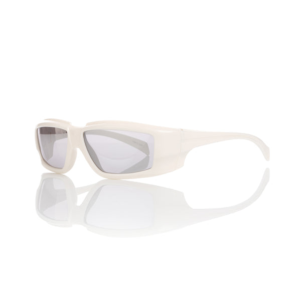 Rick Owens | Sunglasses Rick Cream Temple / Silver Lens - Concrete