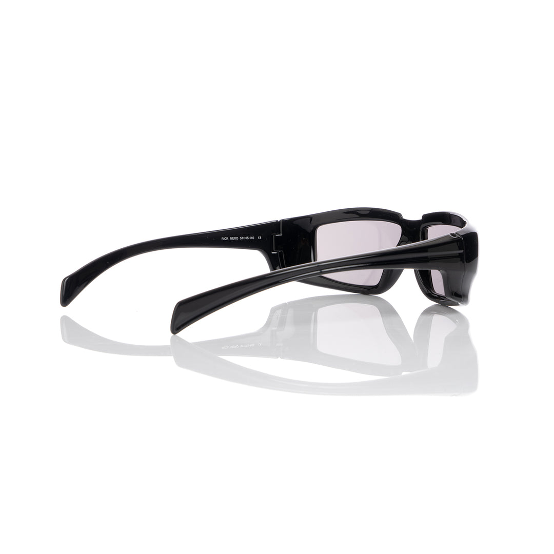 Rick Owens | Sunglasses Rick Black Temple / Silver Lens - Concrete