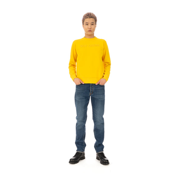 SELF CINEMA | M Embroidered Sweatshirt Yellow - Concrete
