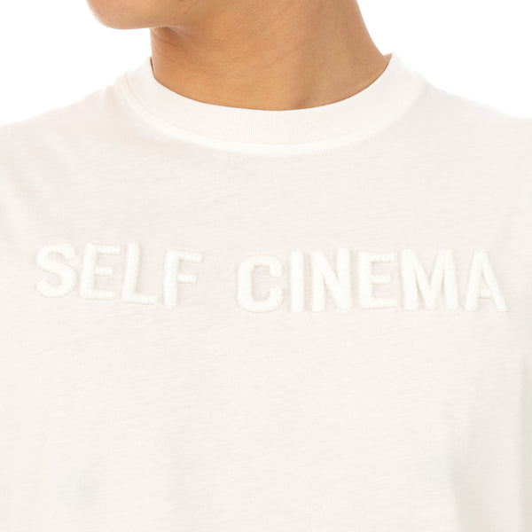 SELF CINEMA | M Embroidered T-Shirt Off White - Concrete