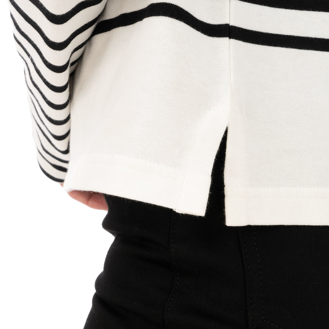 SELF CINEMA | W Breton White / Black Stripe - Concrete