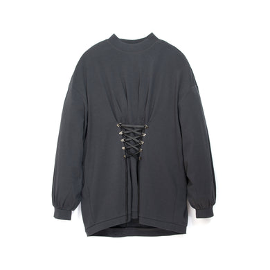 SJYP | String Detail Jersey Tee Grey - Concrete