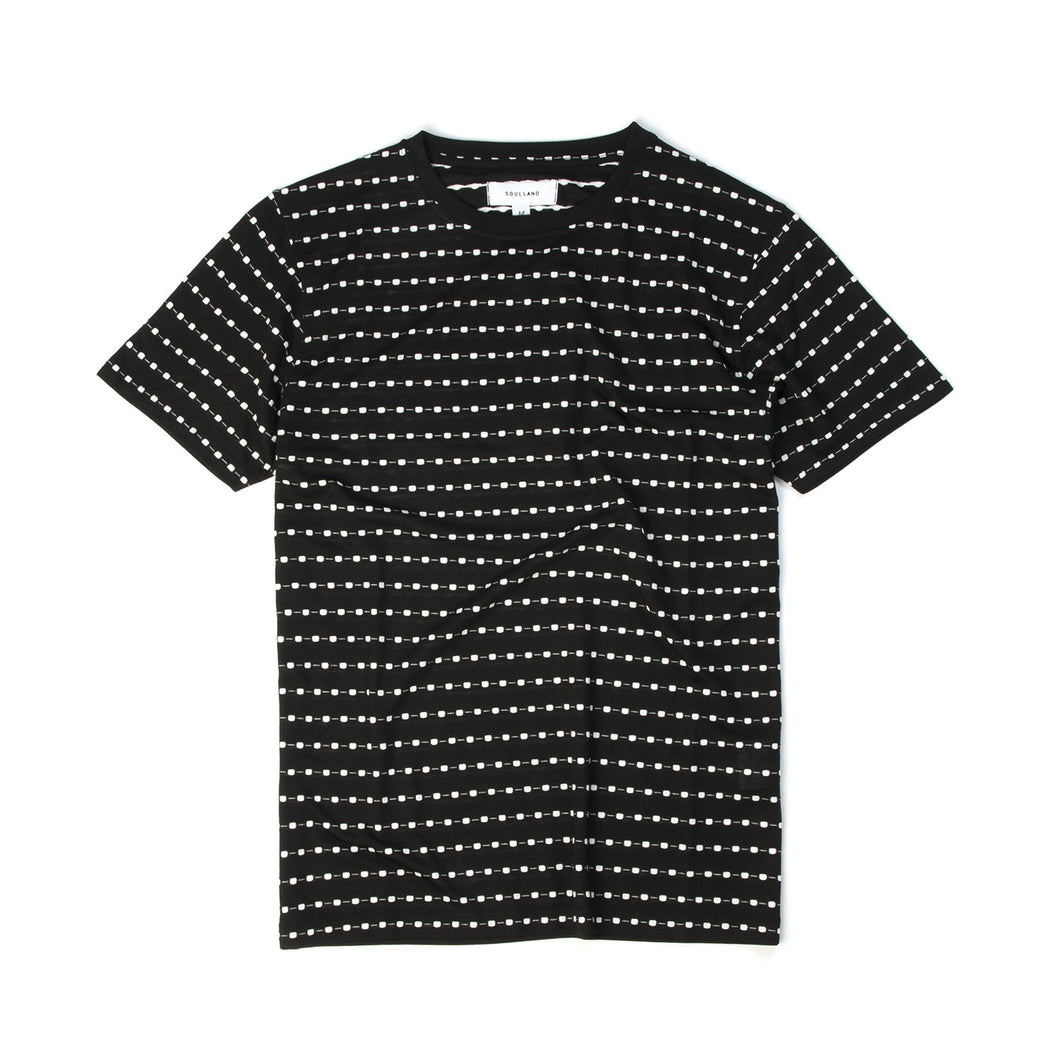 Soulland | Fernell Jacquard T-Shirt Black - Concrete