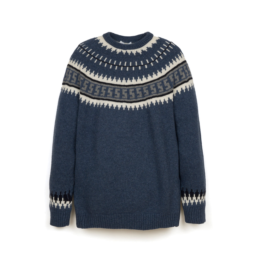 Soulland | Zama Knitted One Piece Sweater Blue - Concrete