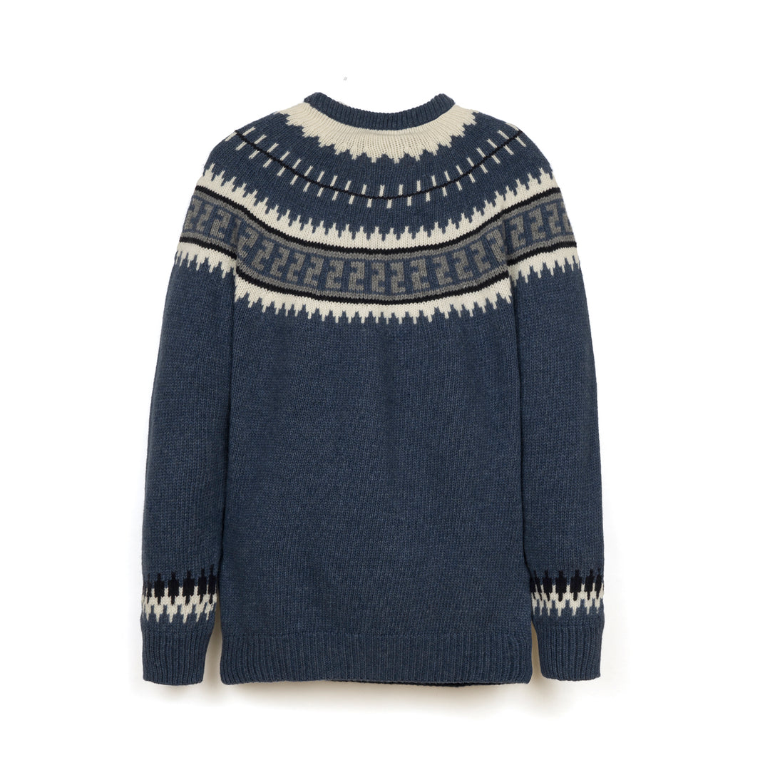 Soulland | Zama Knitted One Piece Sweater Blue - Concrete