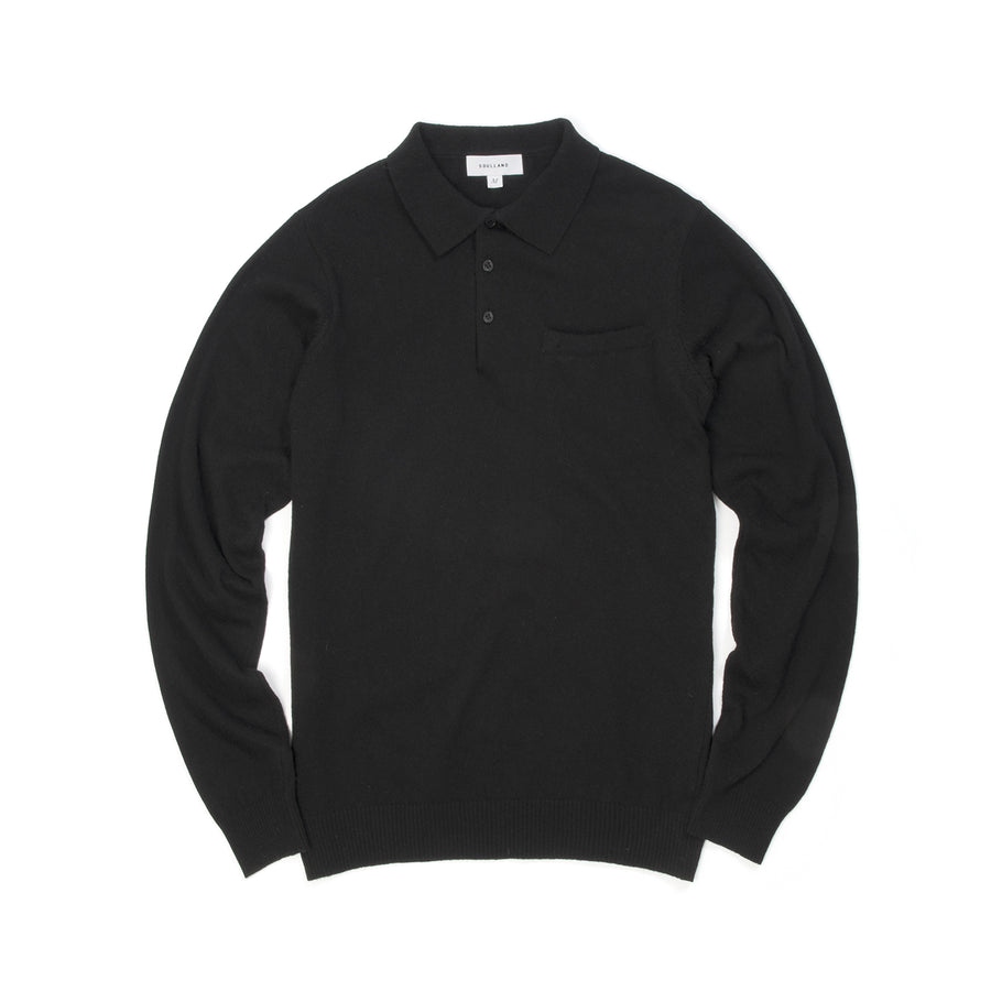 Soulland | Man Polo Sweater Black - Concrete