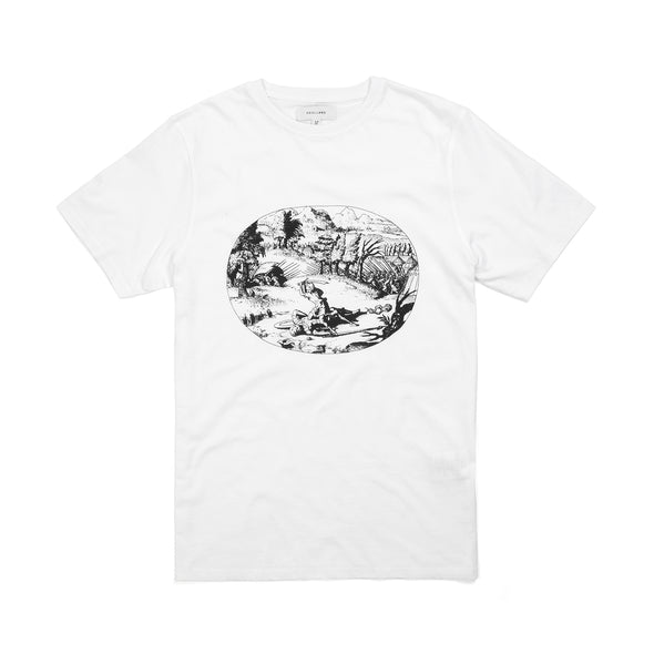 Soulland | Needa Print T-Shirt White - Concrete
