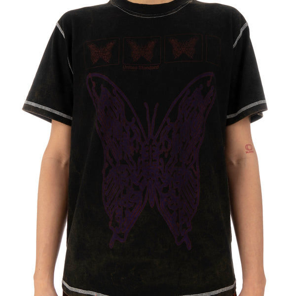 United Standard | Butterfly Acid T-Shirt Black - Concrete