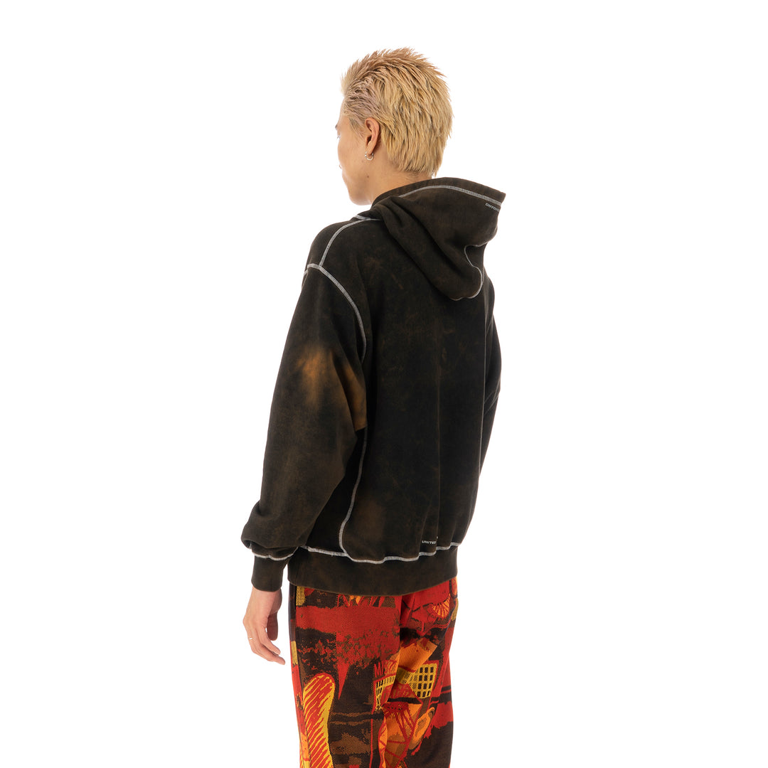 United Standard | Logo Acid Hoodie Black - Concrete