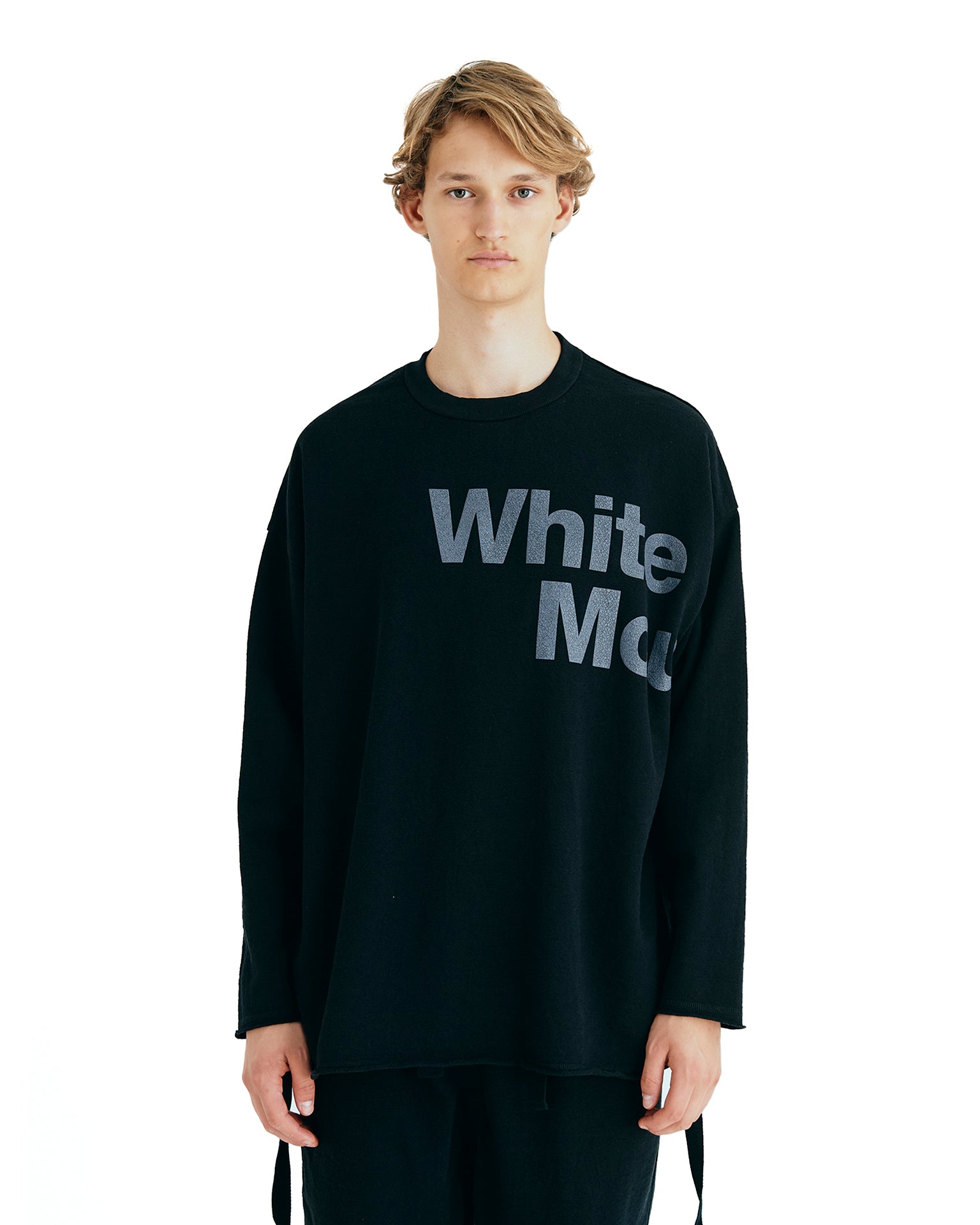 White Mountaineering | Leather-Like Pullover Black | Concrete