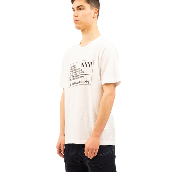 White Mountaineering | WM Label Printed T-Shirt White - Concrete