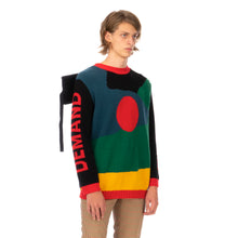 Load image into Gallery viewer, Walter Van Beirendonck | Demand Freedom Collared Knitted Crew Black - Concrete