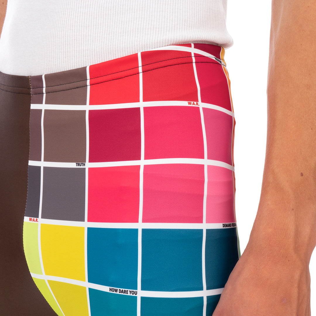 Walter Van Beirendonck | Save Planet Earth Bike Leggings Brown Orange Daisy - Concrete