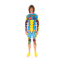 Load image into Gallery viewer, Walter Van Beirendonck | Radiate Beauty Overknee Bike Shorts comb.I Blue / Pink - Concrete