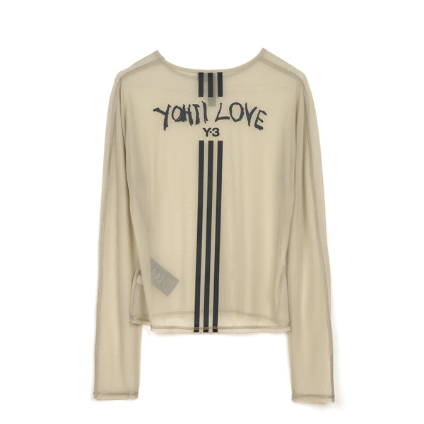 adidas Y-3 | W Yohji Love Mesh L/S T-Shirt Salty Champagne - DY7148 - Concrete
