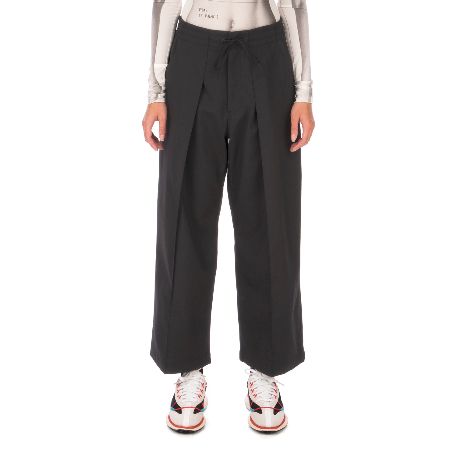 adidas Y-3 | W Wool Cropped Wide Leg Pants Black GK4462 | Concrete