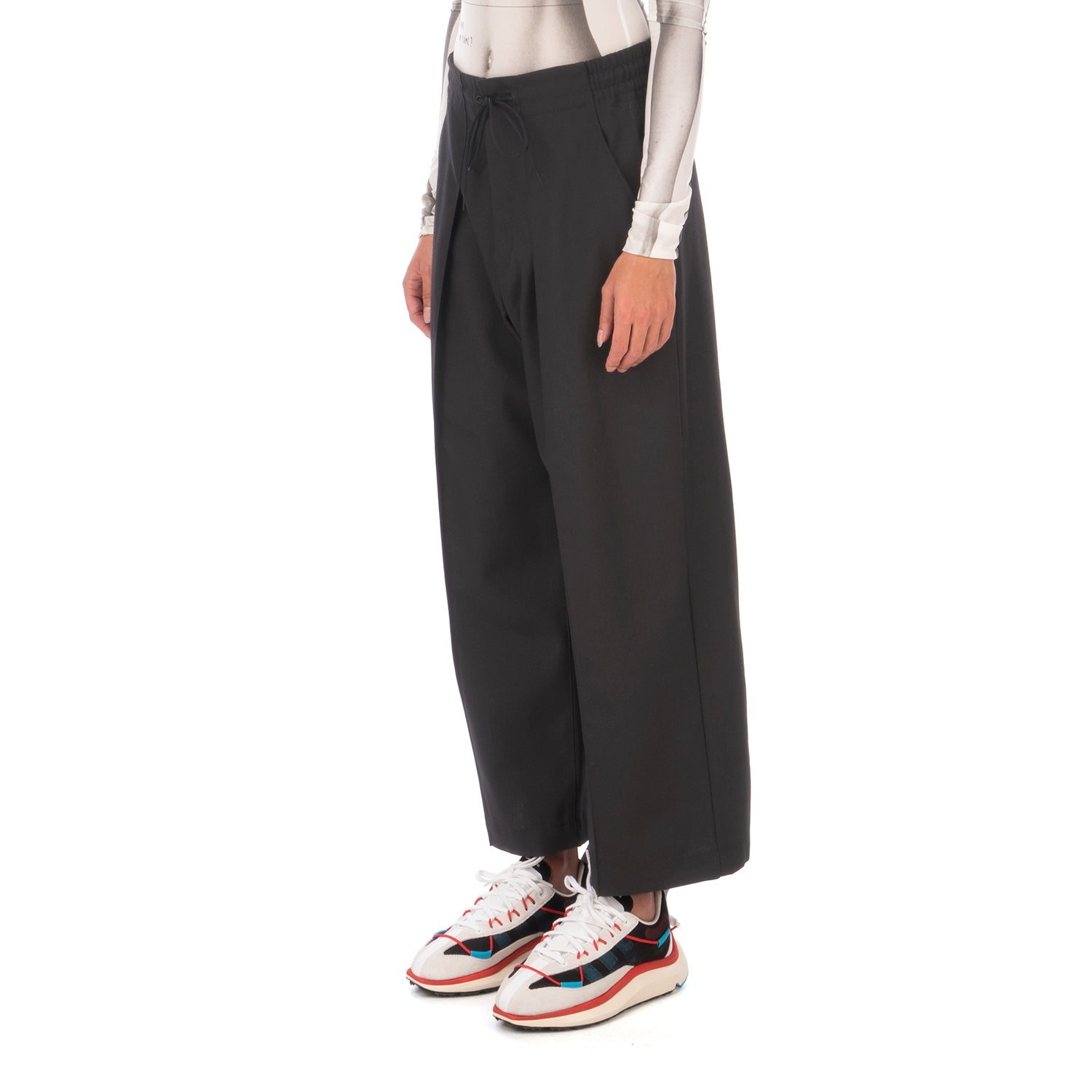 adidas Y-3 | W Wool Cropped Wide Leg Pants Black GK4462 | Concrete