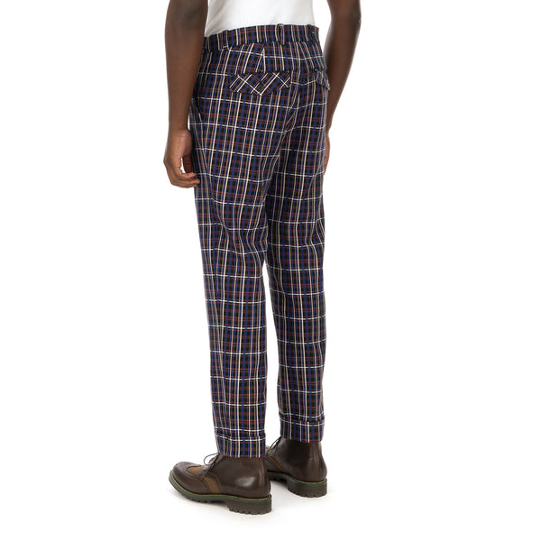 YOOST | Mr. Bootcamp Trousers Blue Check - Concrete