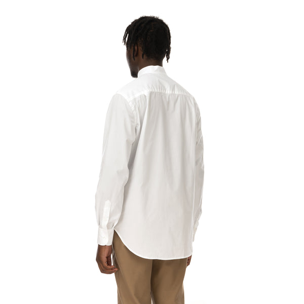 YOOST | Mandarin Collar Shirt White Poplin - Concrete