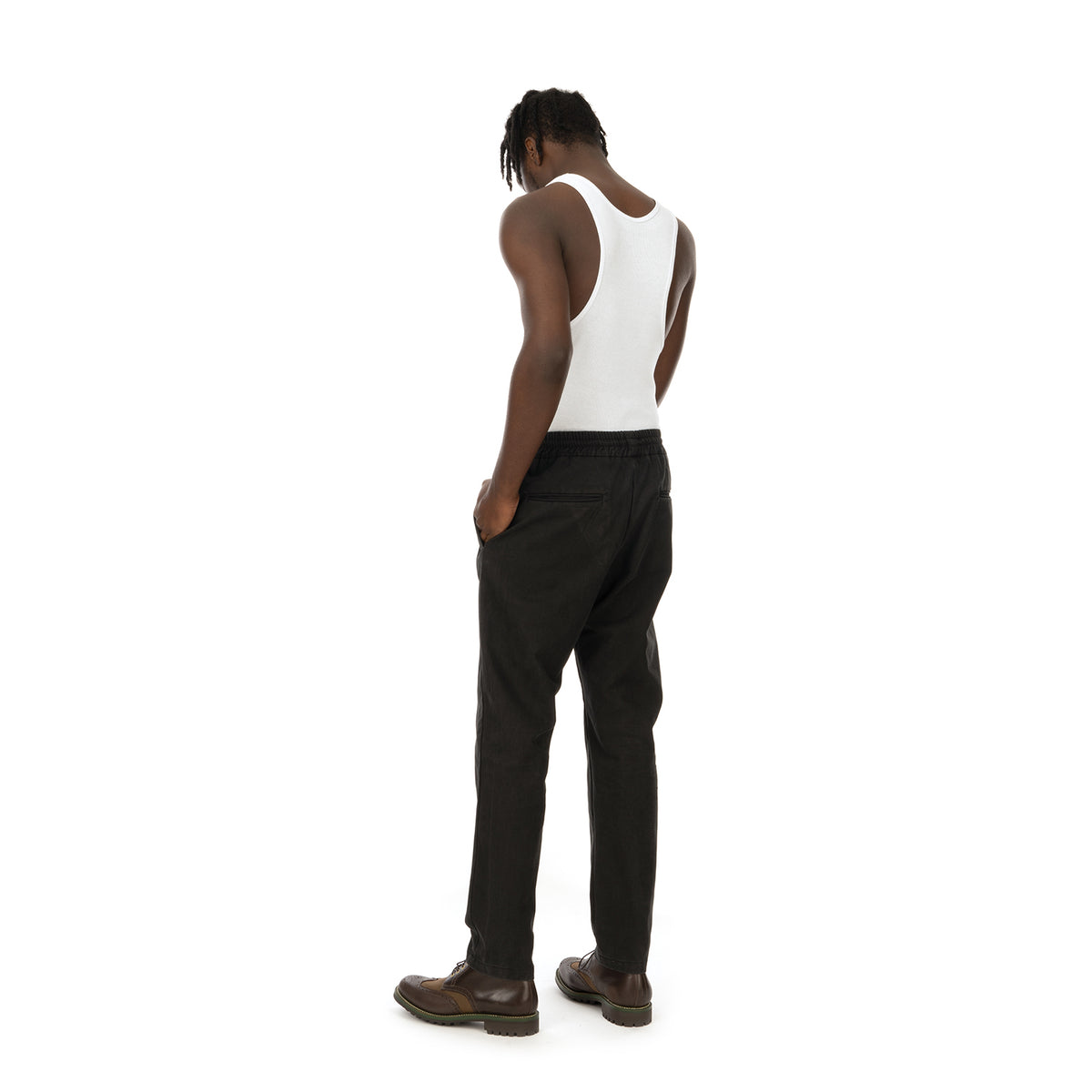 YOOST | Mr. Smart Pants Washed Black Check - Concrete