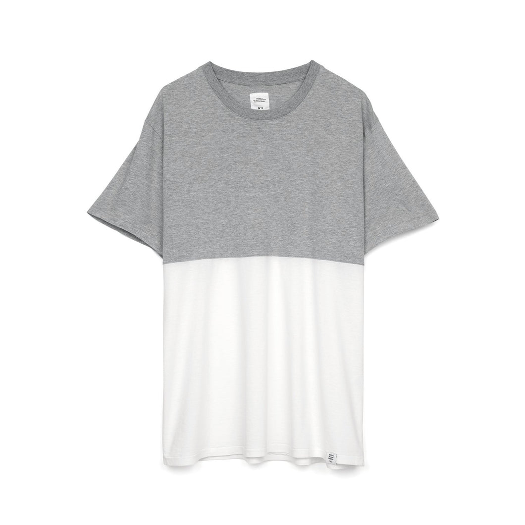 Bedwin & The Heartbreakers | 'BOWEN' Bicolor S/S T-Shirt Grey - Concrete