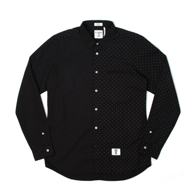 Bedwin & The Heartbreakers | 'Tailor' L/S OG Dot Borad Shirt Black - Concrete