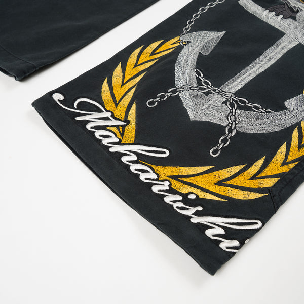 Maharishi Original Snopants Navy Tour Embroidery Black - Concrete