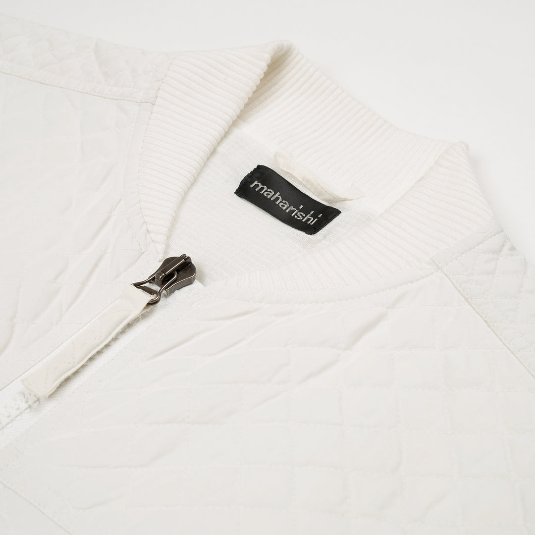 maharishi | Summer Quilt Aviator Jacket White - Concrete