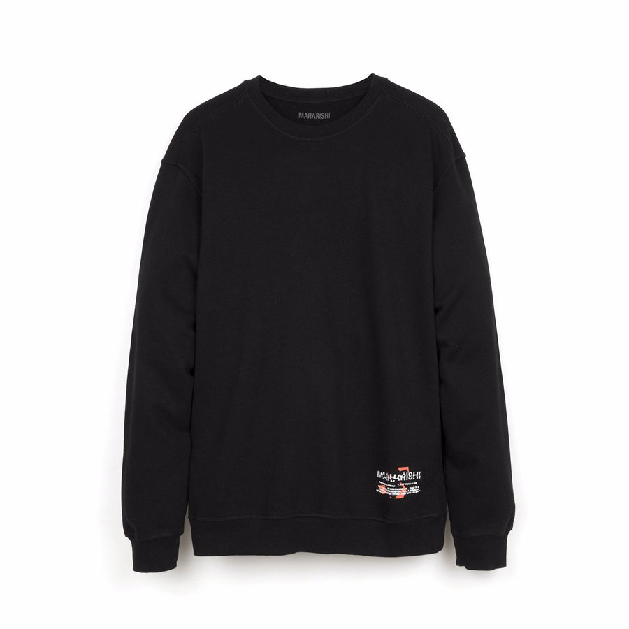 maharishi | Militype Crew Sweat Black - Concrete