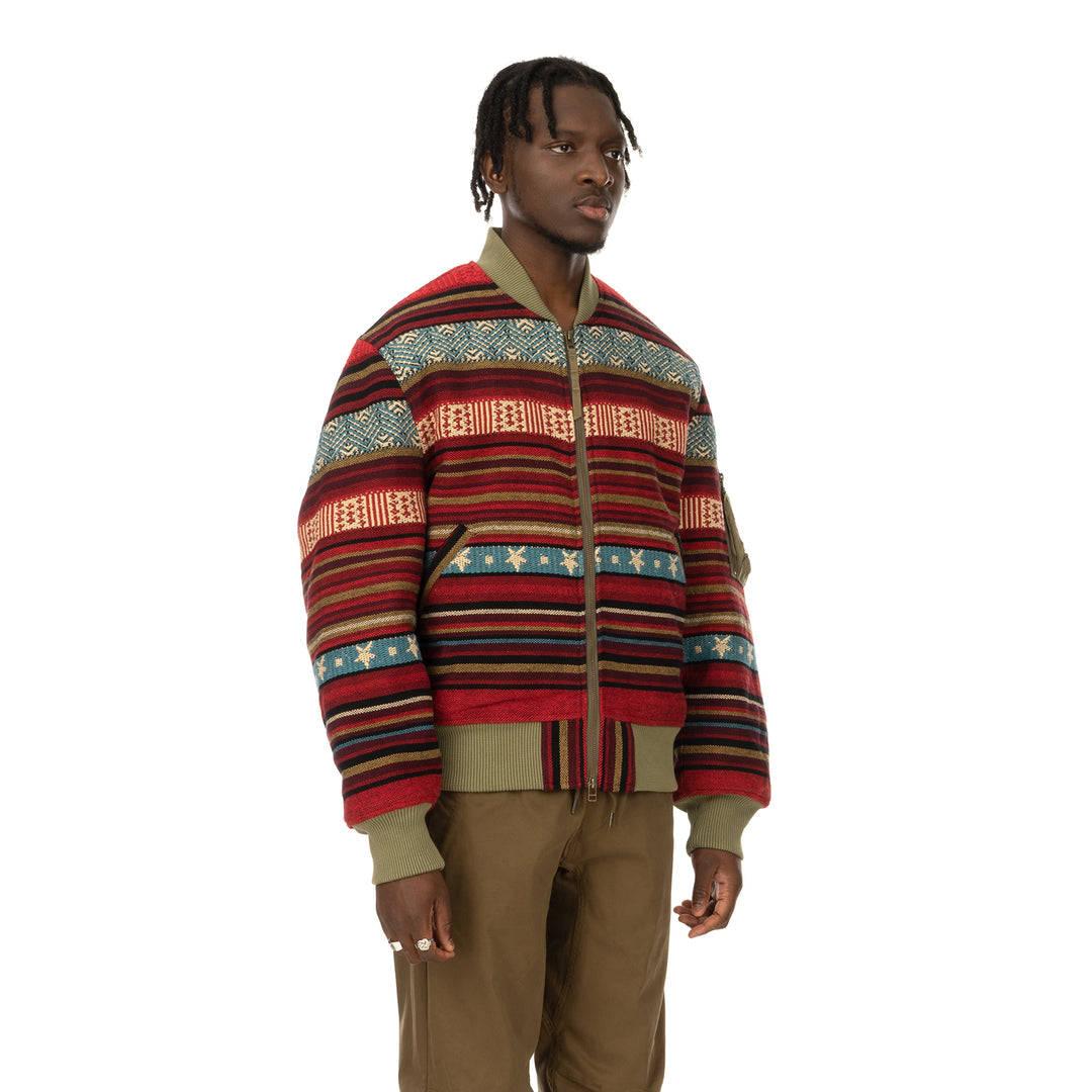 maharishi | Hill Tribe MA Jacket Lama Red / maha Olive - Concrete