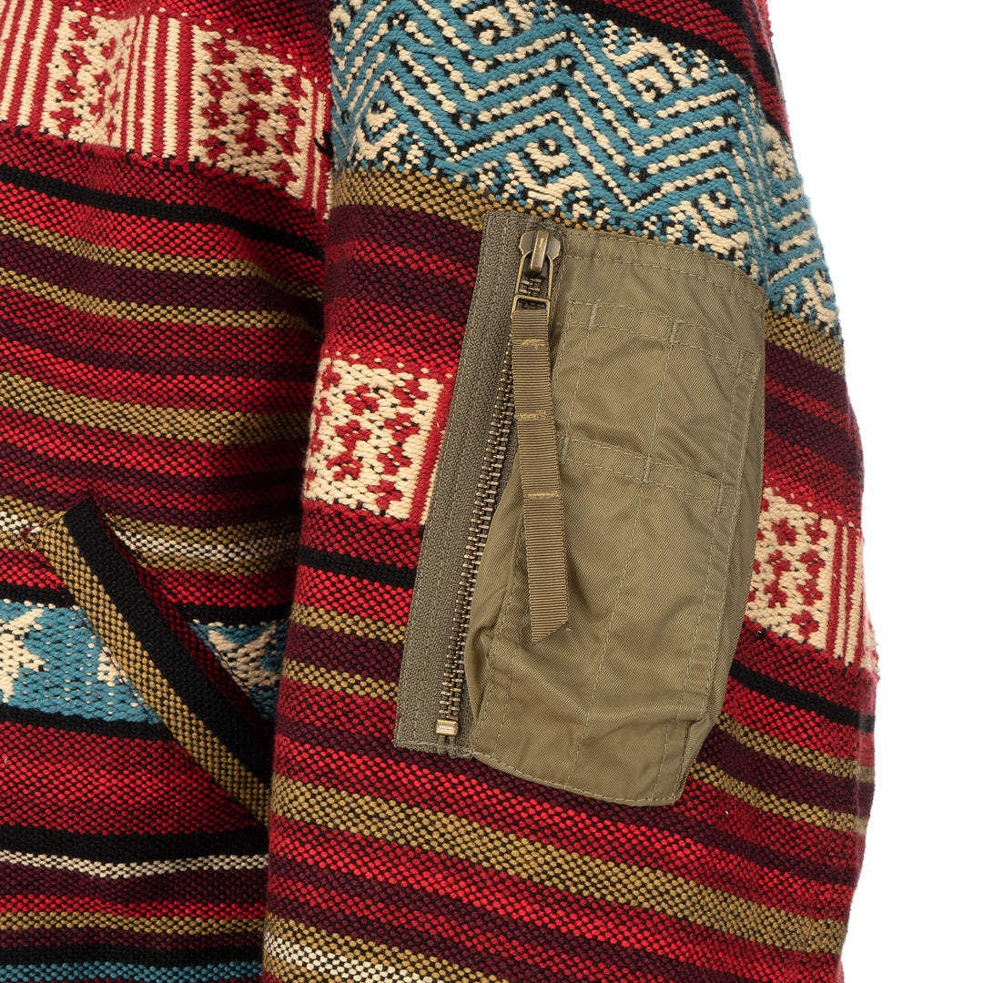 maharishi | Hill Tribe MA Jacket Lama Red / maha Olive - Concrete