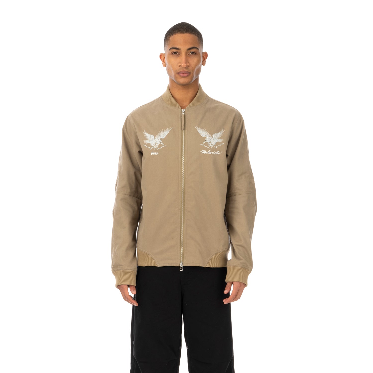 maharishi Drone Eagle Organic Tour Jacket Sand Concrete