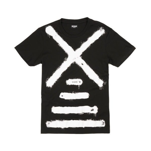 NEWAMS | Painted Mill T-Shirt Black - Concrete