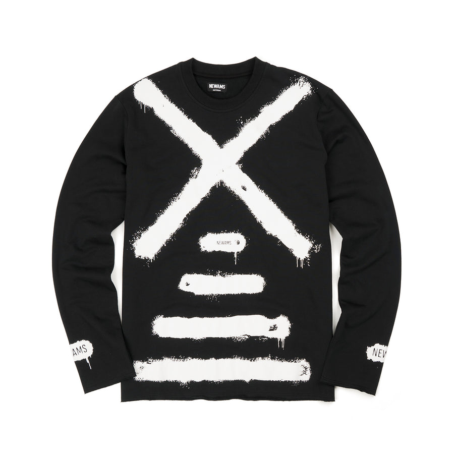 NEWAMS | Painted Mill Sweater Black - Concrete