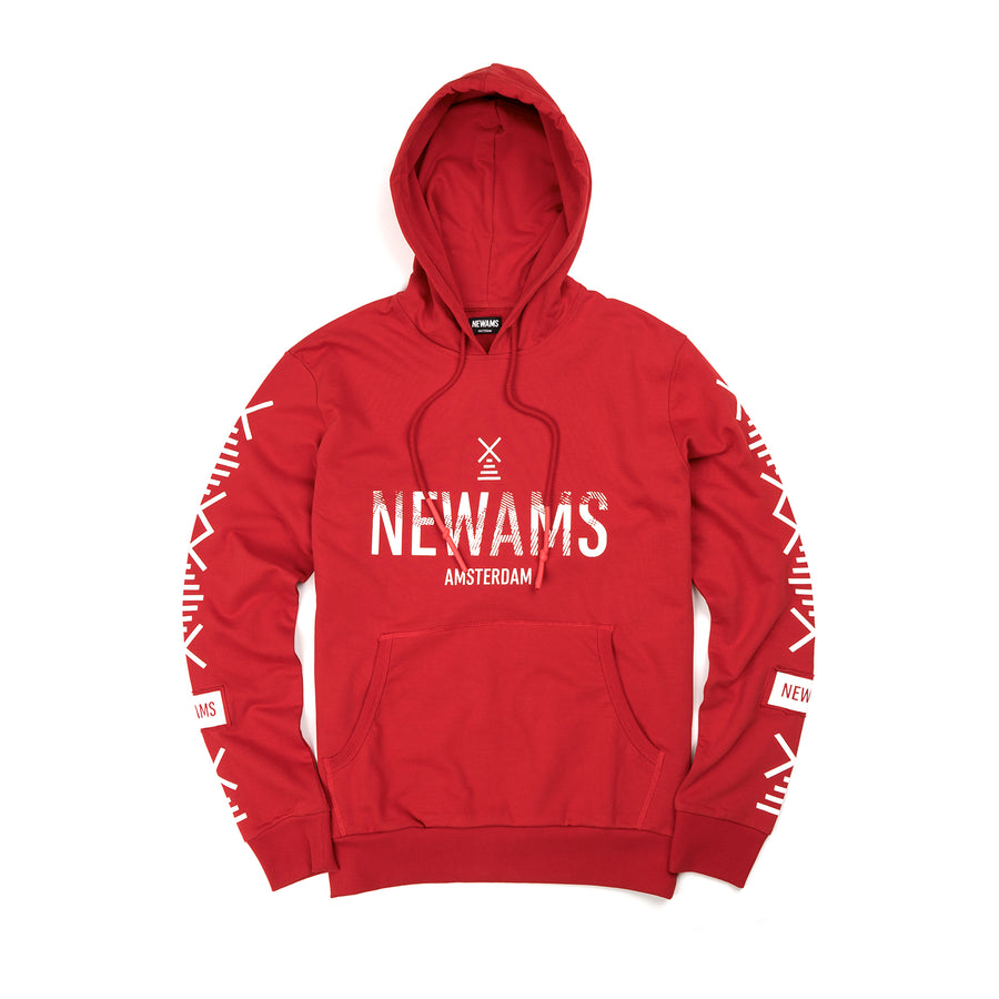 NEWAMS | Stamp Hoody Red - Concrete