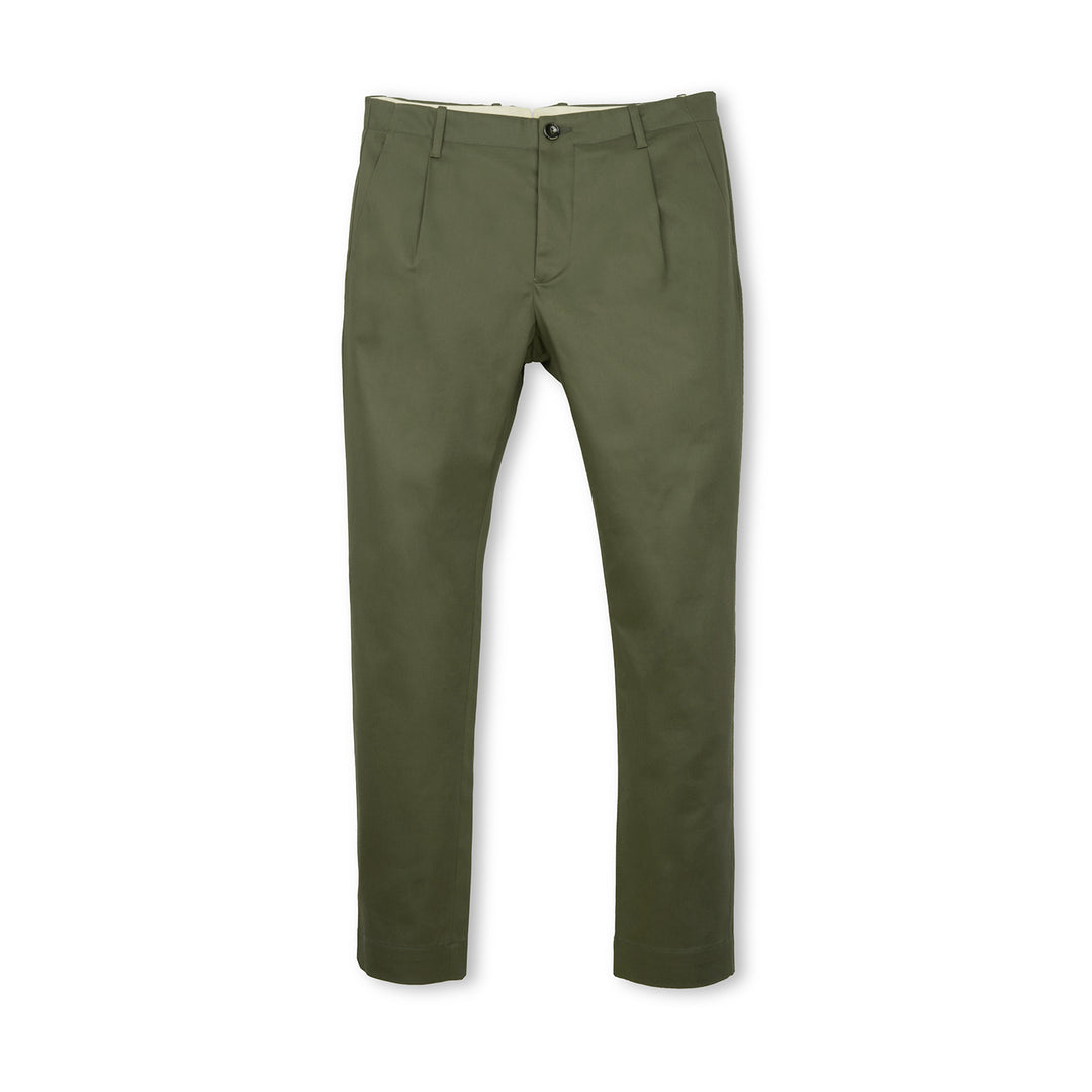 nine:inthe:morning 'Fold' Chino w/ Pence Olive Green - Concrete